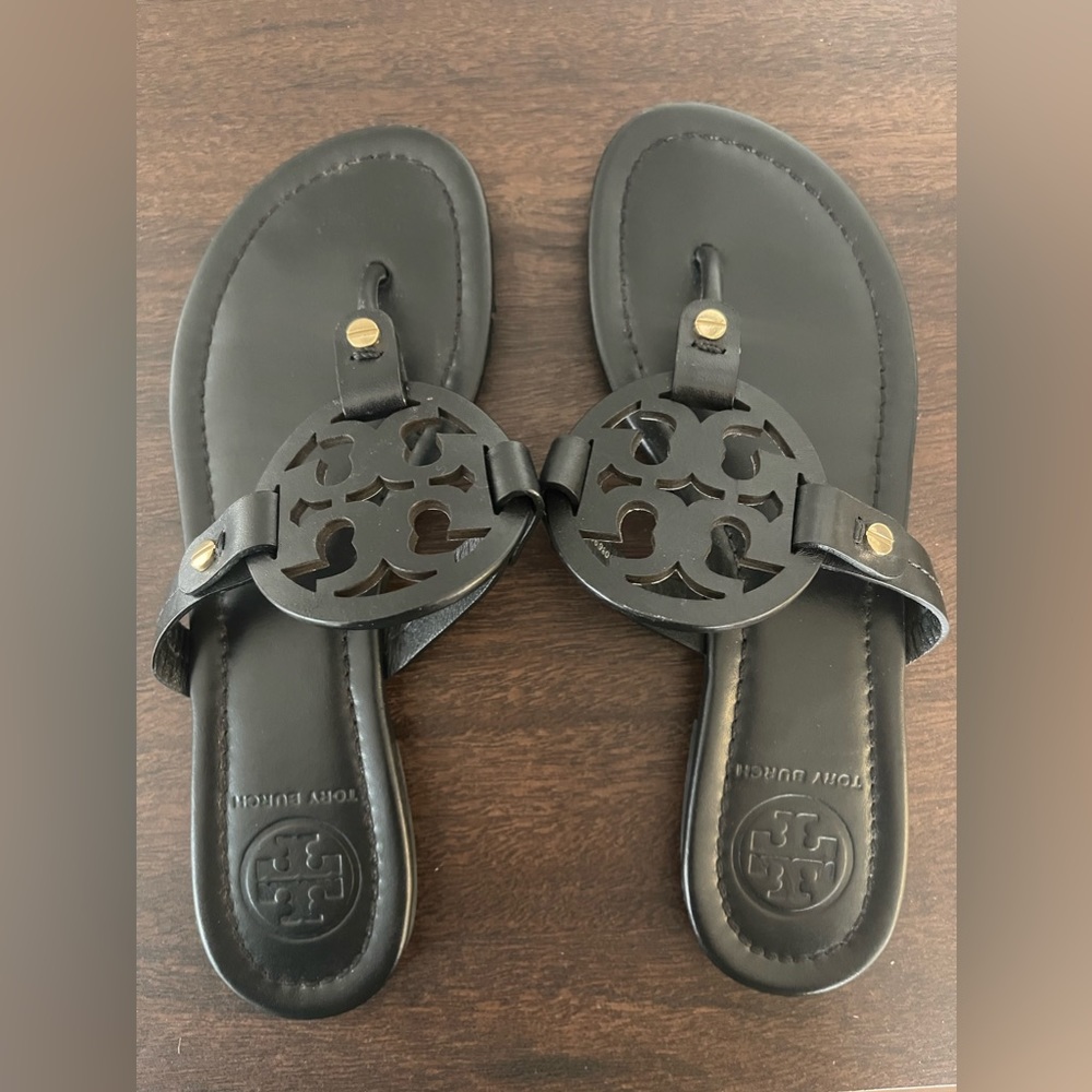 Tory Burch Black Miller Sandals